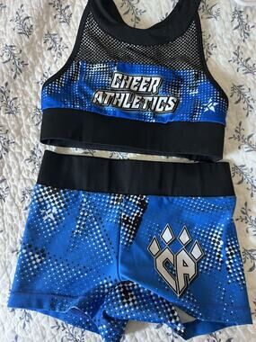 Real REBEL CA Cheer CALI ATHLETICS ALLSTAR Uniform YL Cheerleading Set ALL-STAR